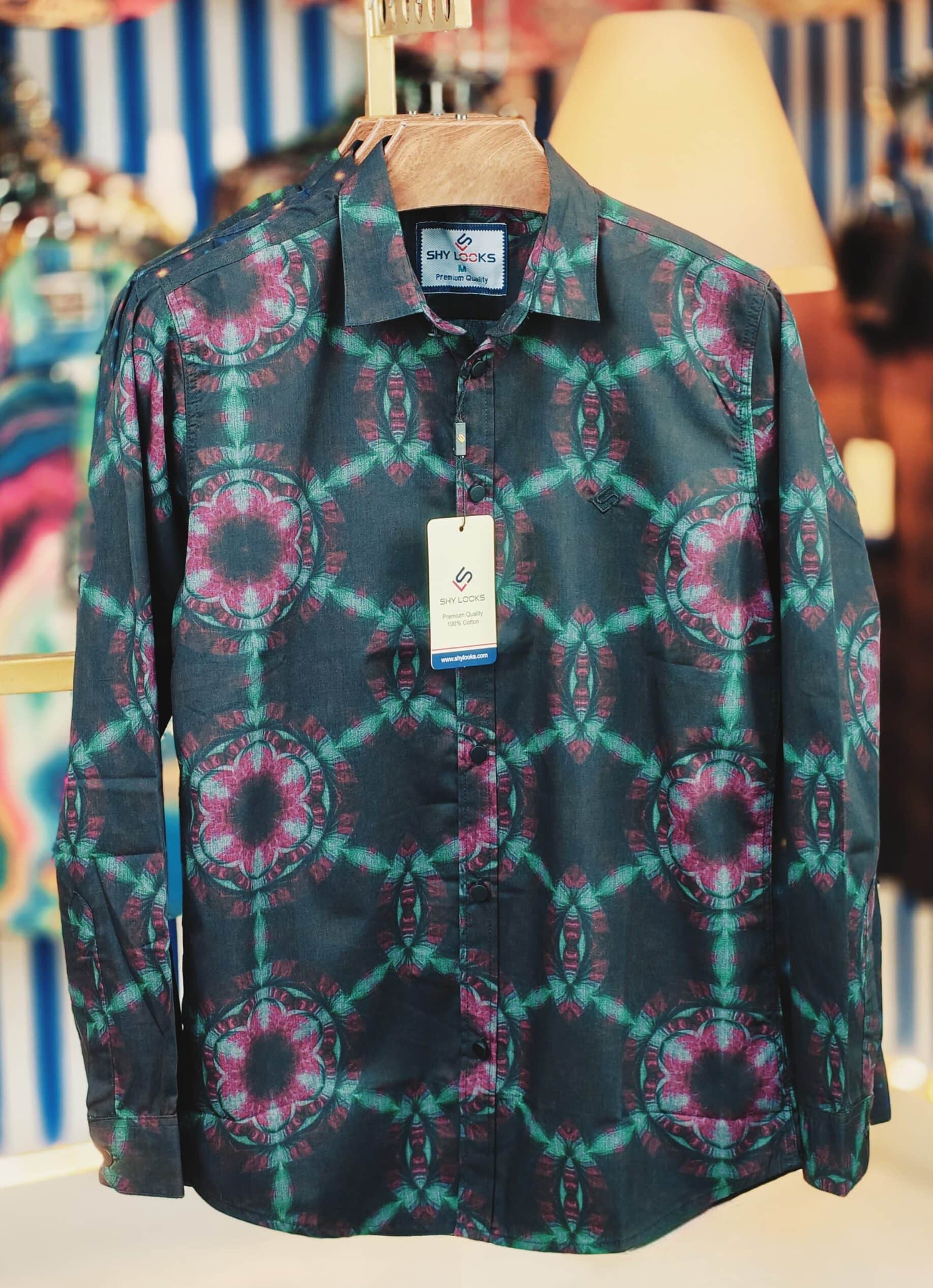 2a8f2b1f-3865-4f65-9e33-14bd41ce302d Chinese Cherry Fabrics Printed Full Sleeve Shirt for Men