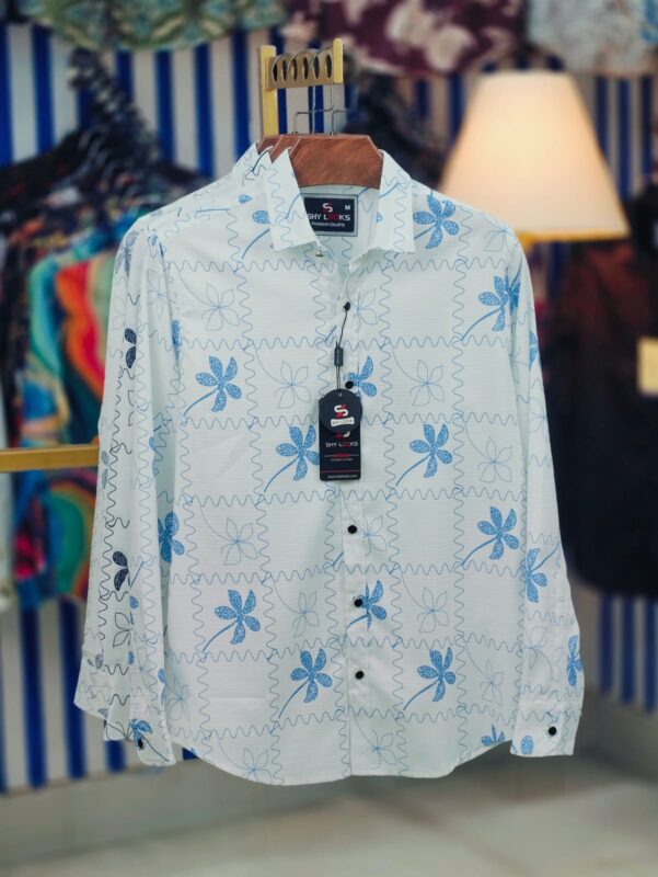 Premium Chinese Cherry Fabrics Print Shirt for Men